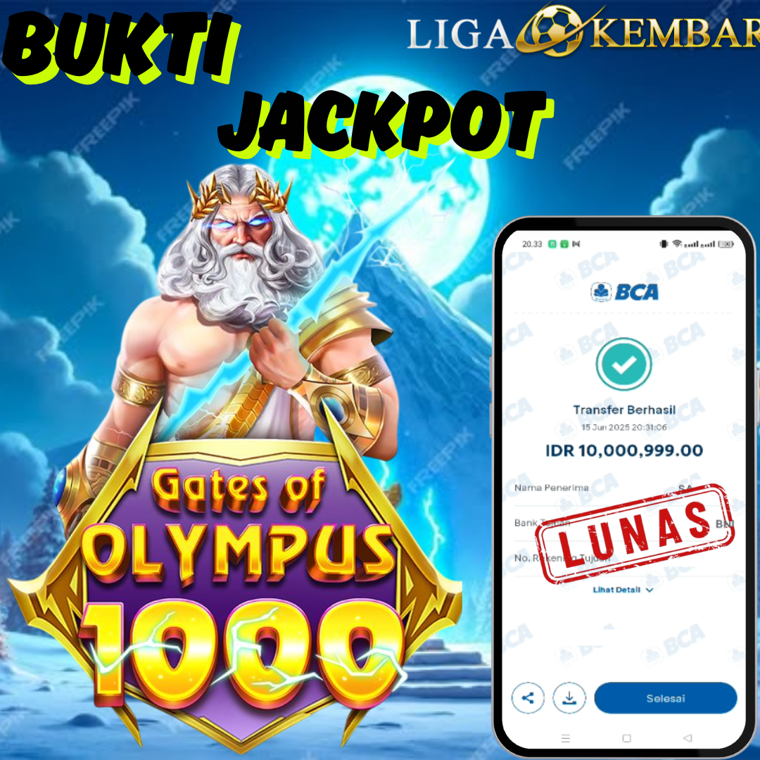 BUKTI JACKPOT SLOT GATES OF OLYMPUS 1000 !!