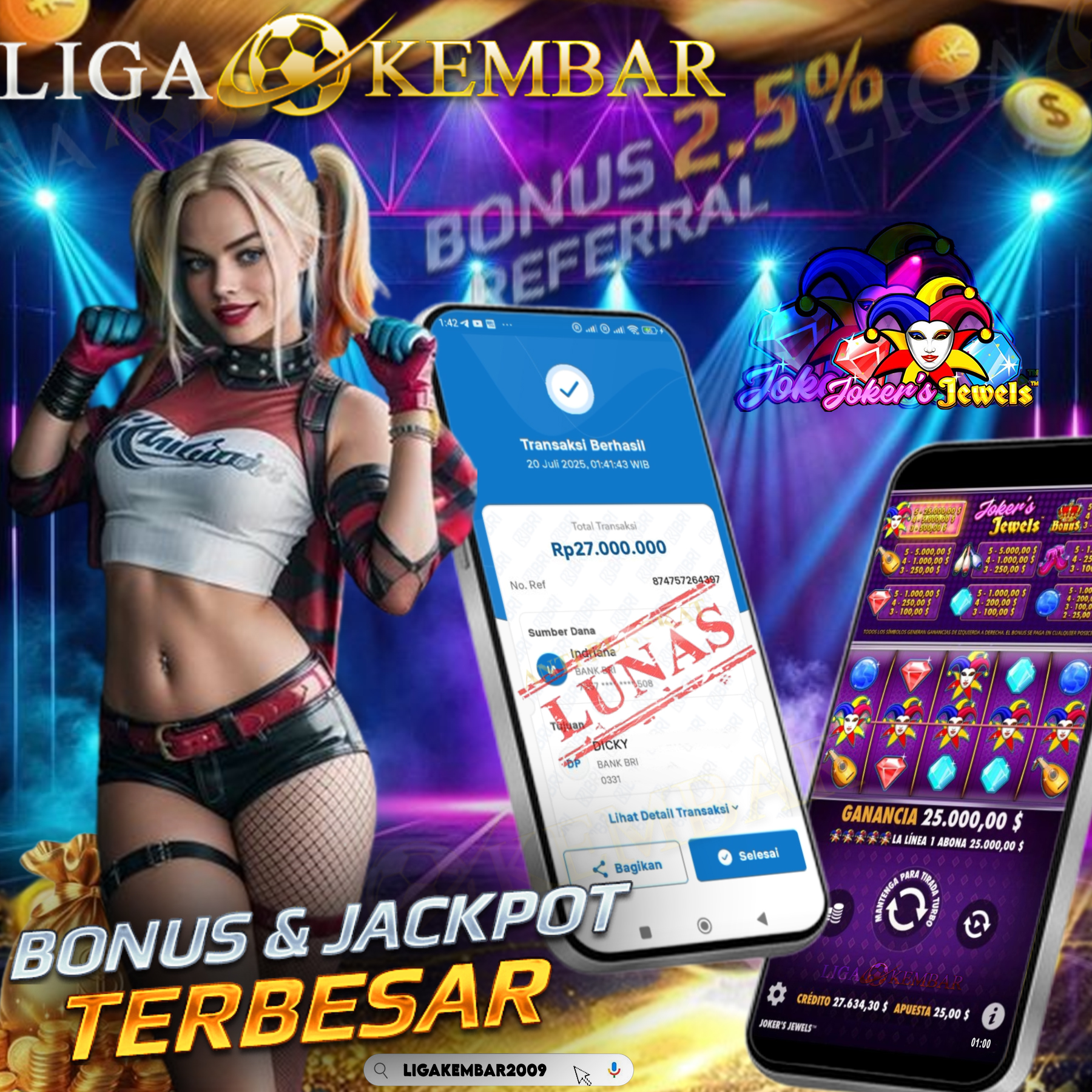 BUKTI JACKPOT SLOT JOKER’S JEWELS !!
