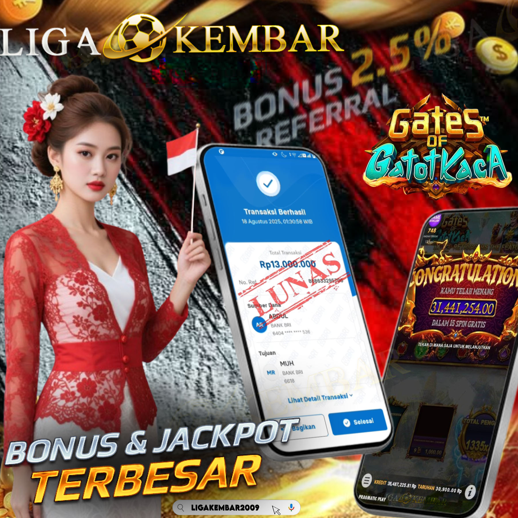 BUKTI JACKPOT GATES OF GATOTKACA !!