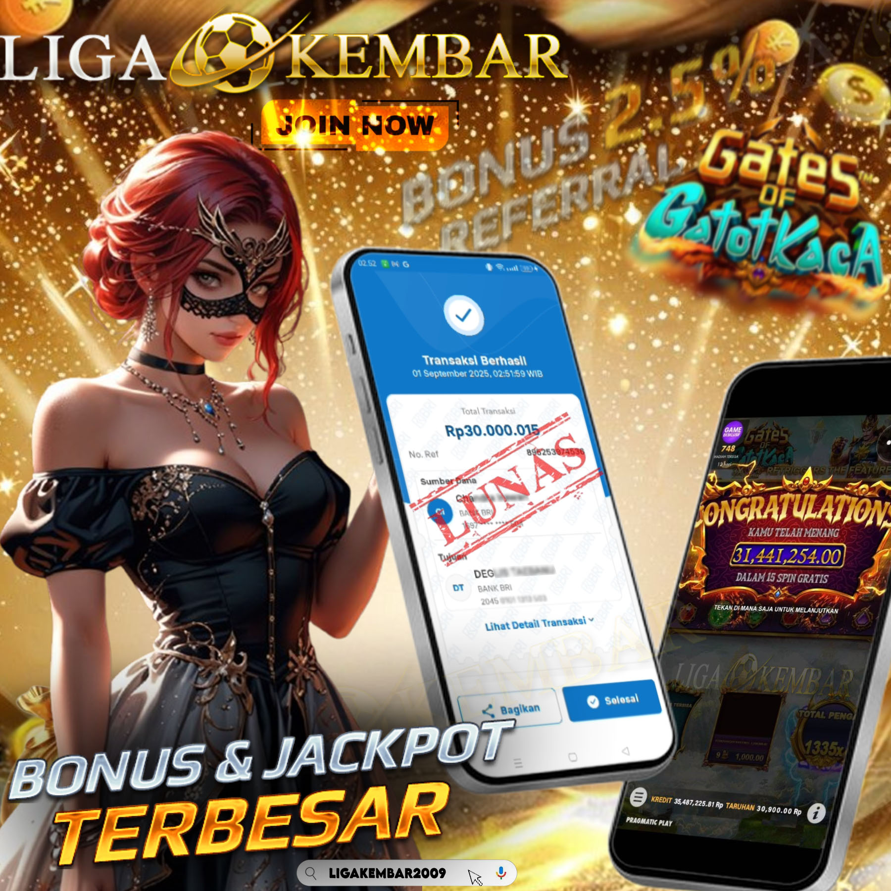BUKTI JACKPOT GATES OF GATOTKACA!!