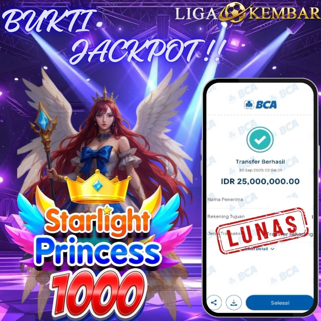 BUKTI JACKPOT STARLIGHT PRINCESS 1000 !!