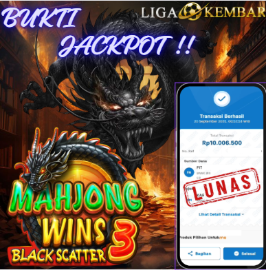 BUKTI JACKPOT MAHJONG WINS 3 BLACK SCATTER  !!
