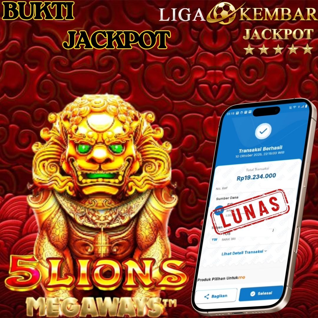BUKTI JACKPOT 5LION S MEGAWAYS !!