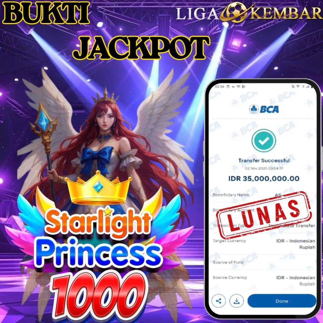 BUKTI JACKPOT SLOT STARLIGHT PRINCESS 1000 !!