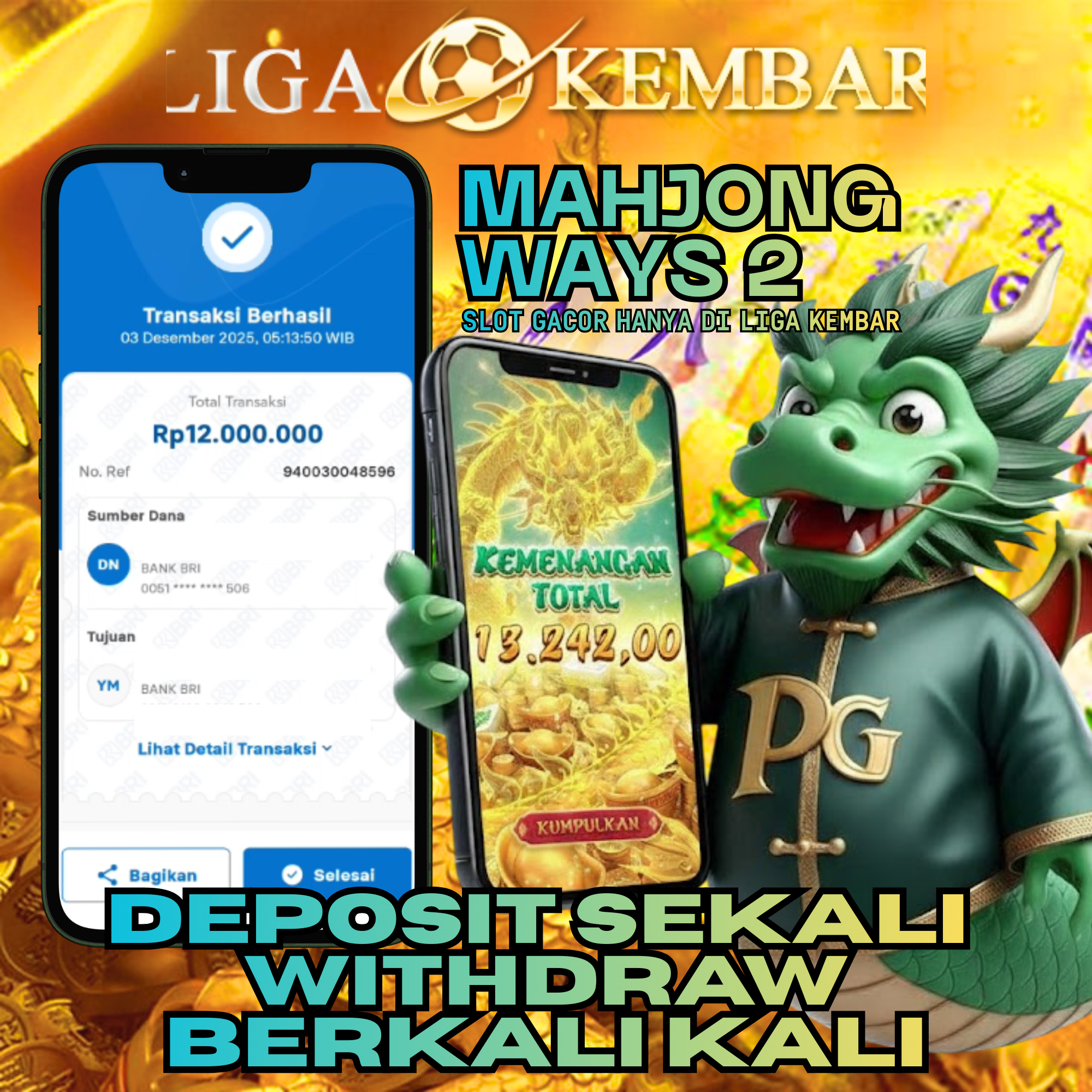 DEPOSIT MODAL KECIL BISA JAAKPOT DI LIGA KEMBAR, SLOT GACOR NYA PALING CUAN !!!