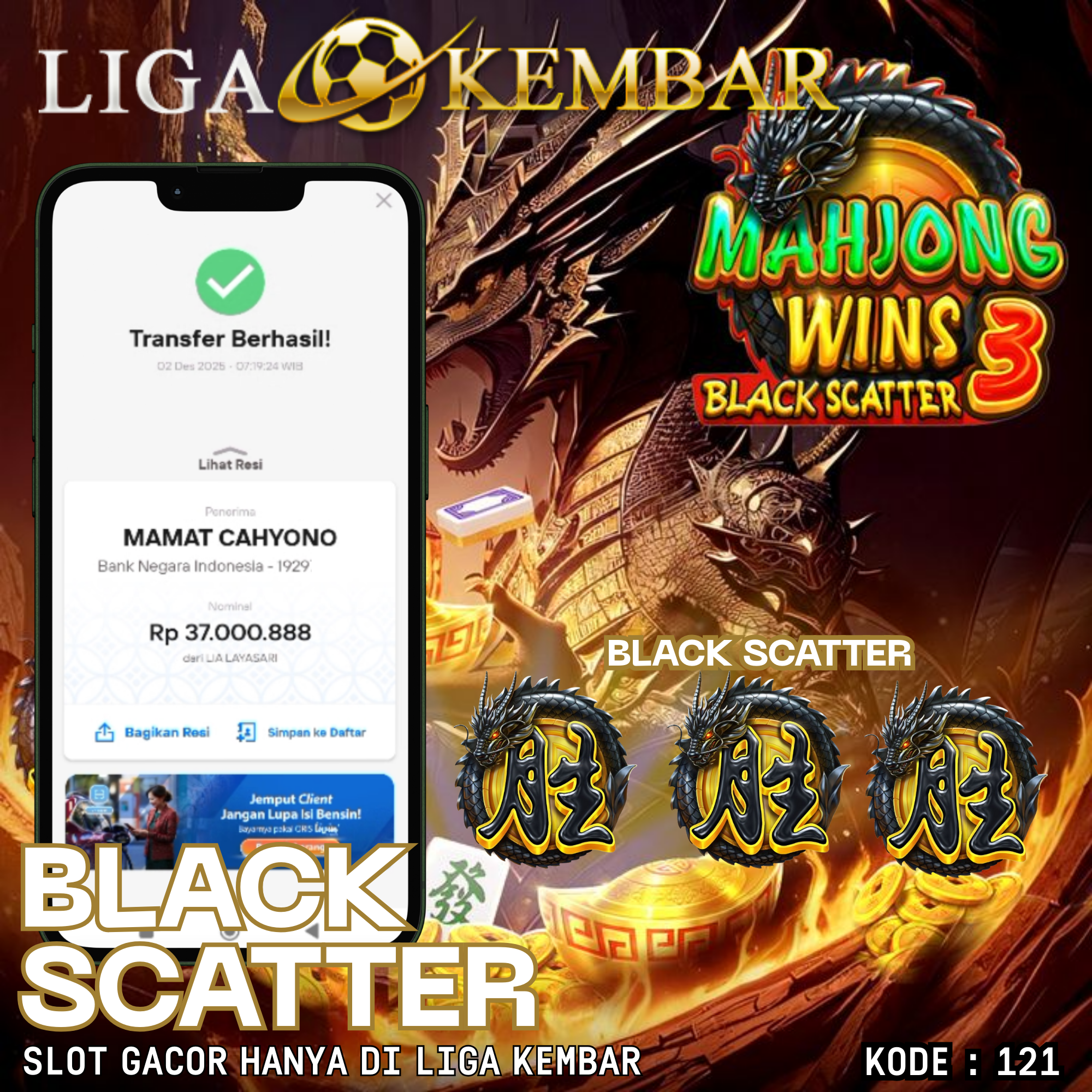 PRAGAMTIC PLAY BLACK SCATTER LIGA KEMBAR JAKPOT SENSASIONAL !!!